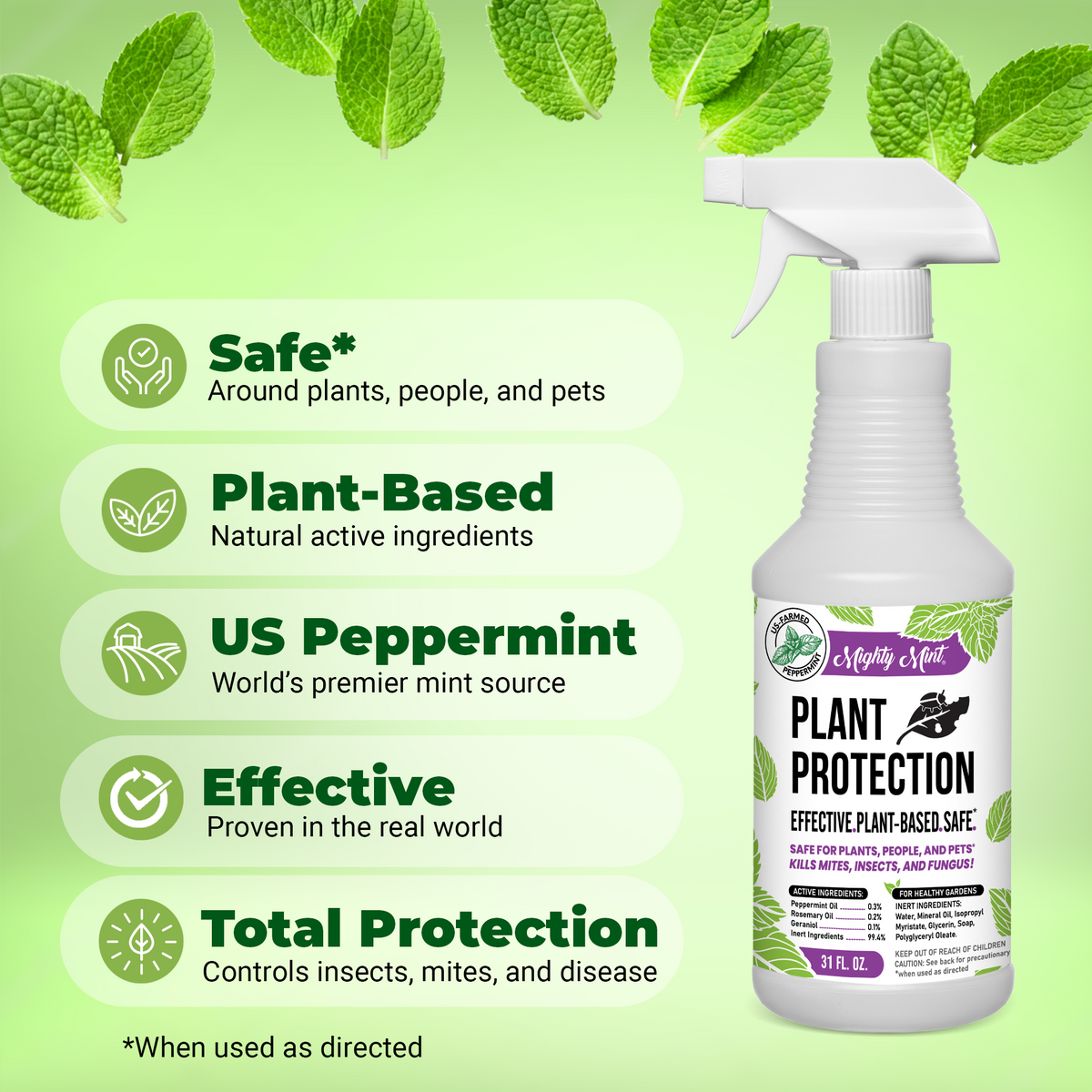 Mighty Mint 31oz Peppermint Plant Protection Spray - STANDALONE UNIT