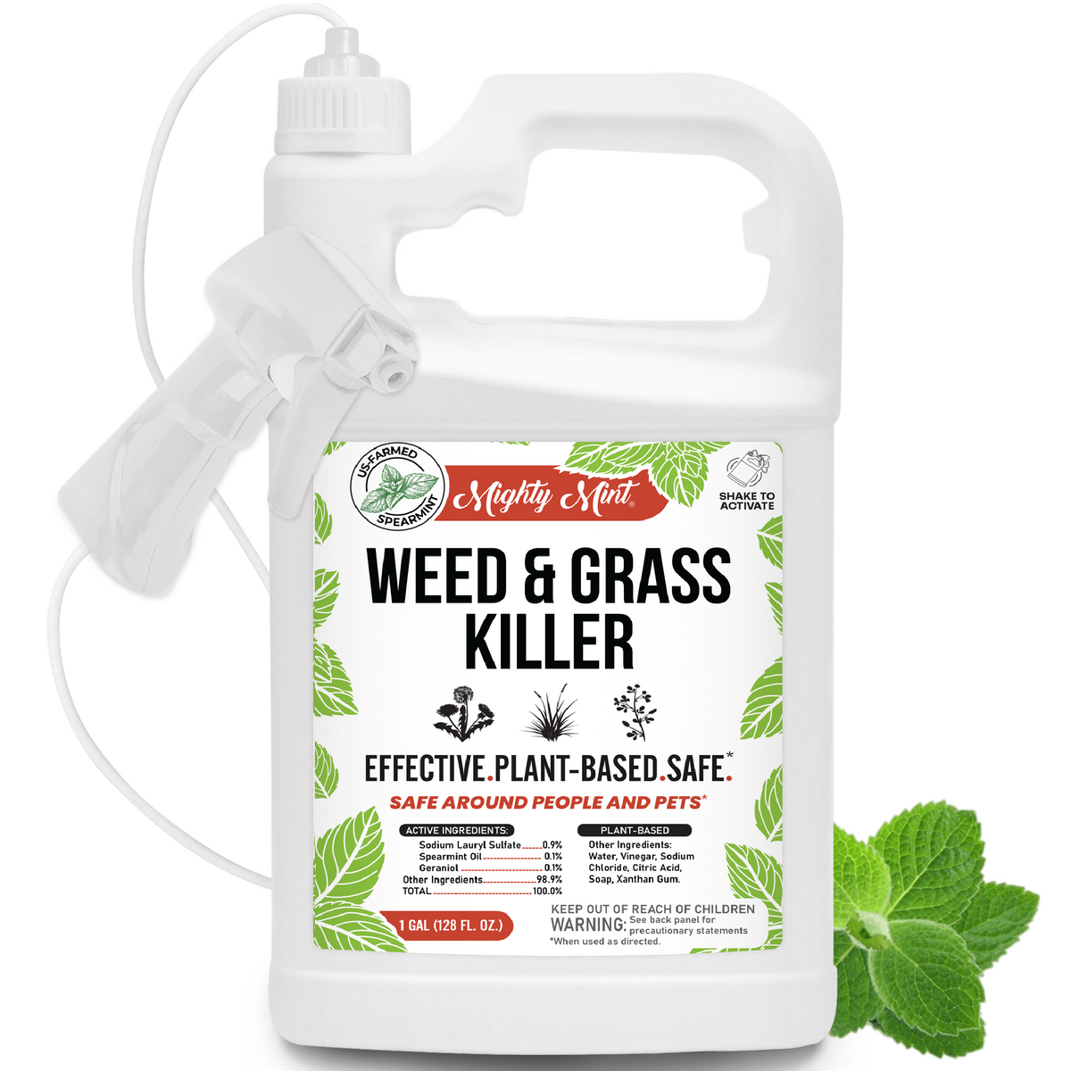 Mighty Mint Weed and Grass Killer Ready to Spray Herbicide  – 1 Gallon