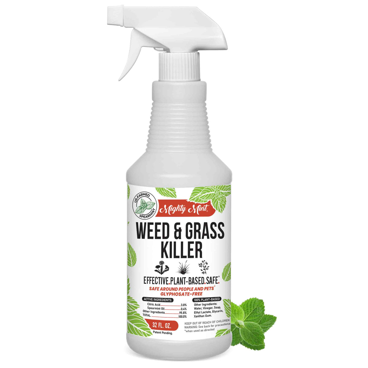 Mighty Mint Weed and Grass Killer Ready to Spray Natural Herbicide – 32oz