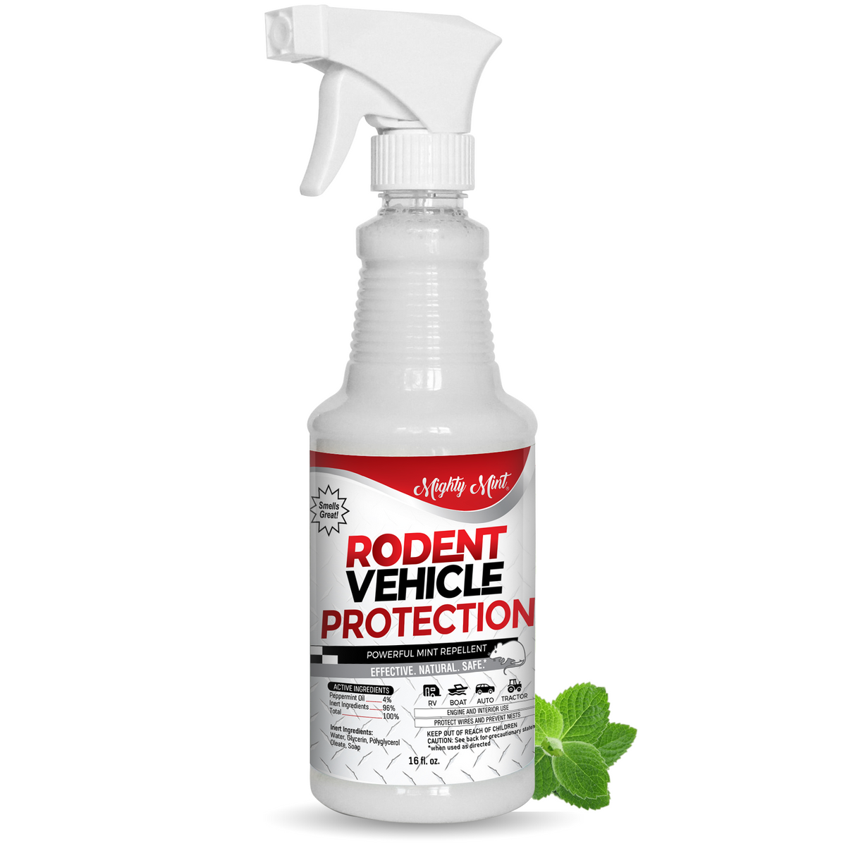 Mighty Mint Vehicle Rodent Repellent - Peppermint Spray - 16oz