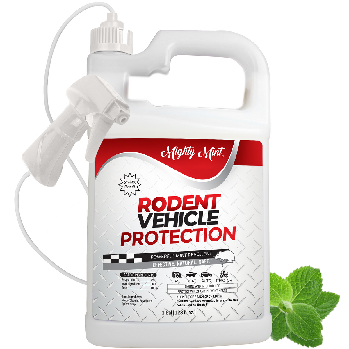 Mighty Mint Rodent Vehicle Natural - Peppermint Spray - Gallon Size
